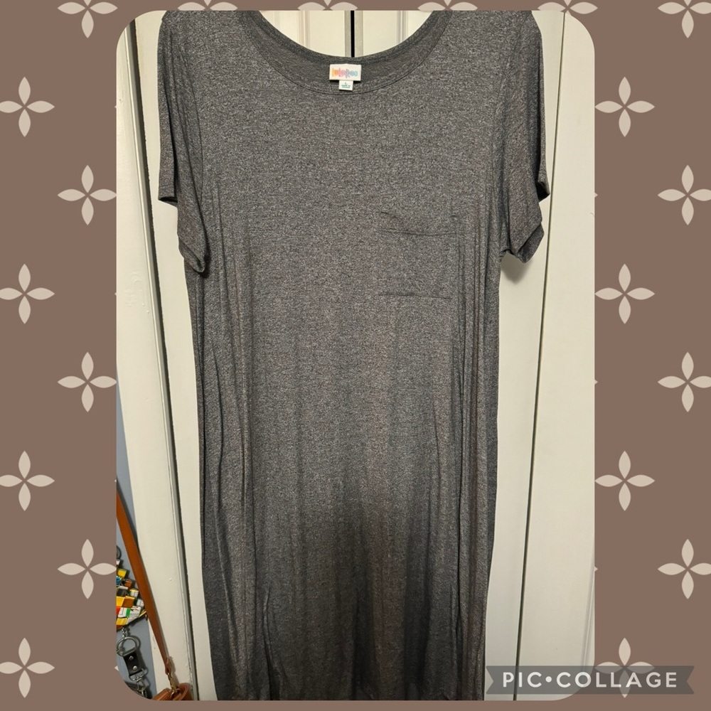 Grey Lularoe ’Carly’ dress size large
